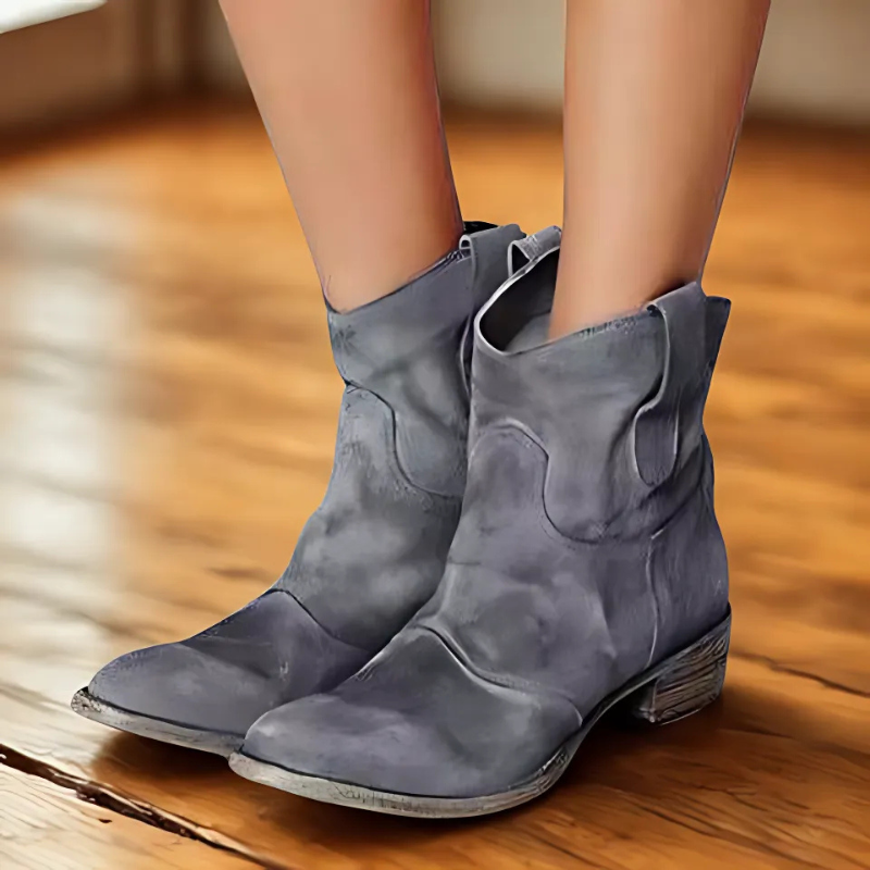 Lune London | Bottines - Look vieilli avec petit talon