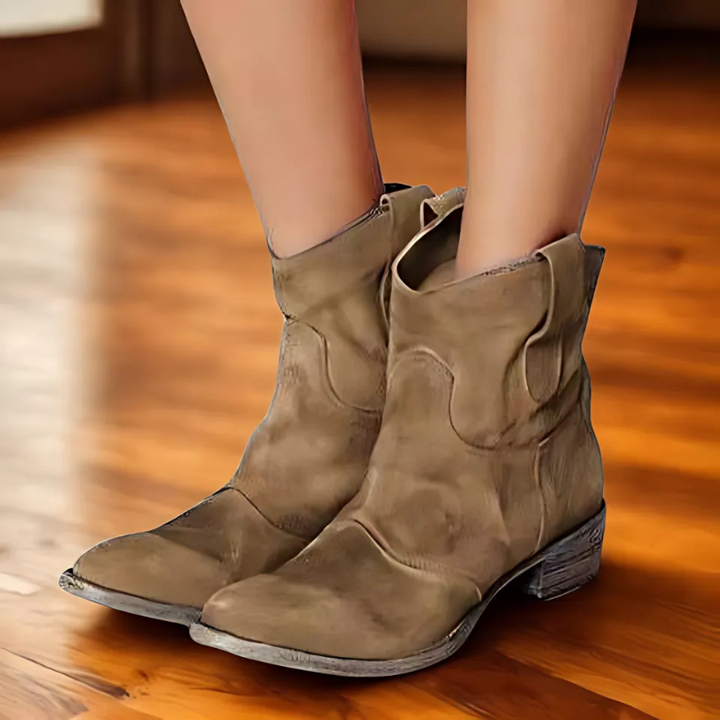 Lune London | Bottines - Look vieilli avec petit talon