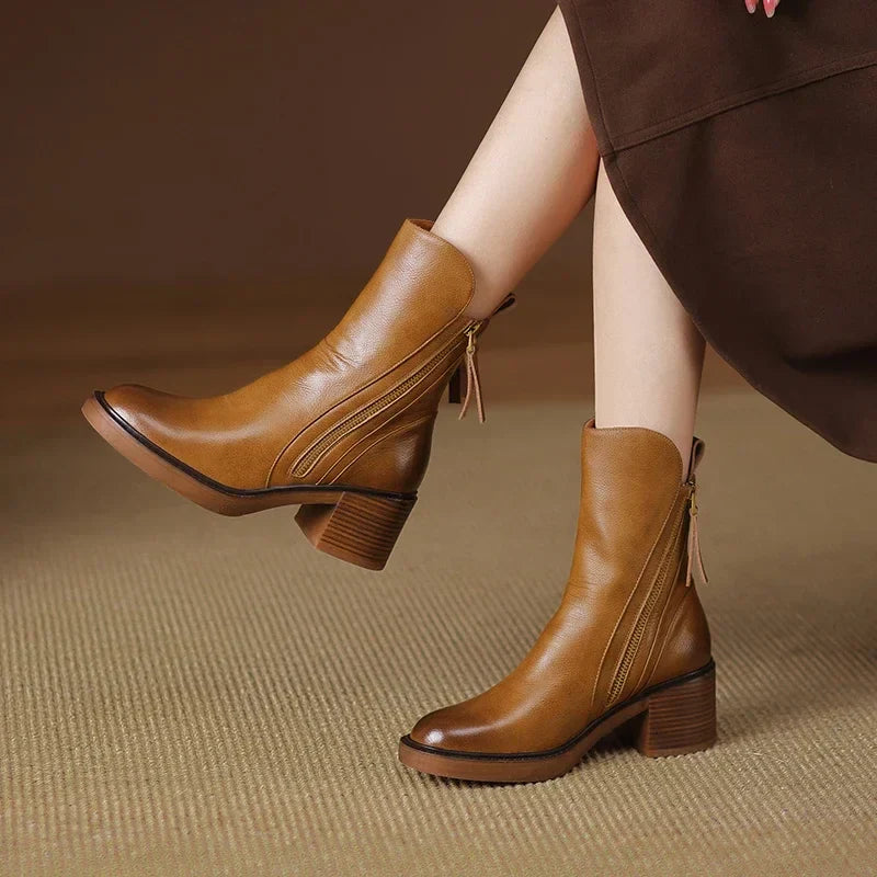 Lune London | Bottines à talon bloc - Chaussures tendance