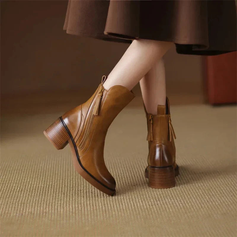 Lune London | Bottines à talon bloc - Chaussures tendance
