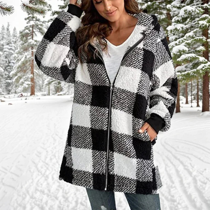 Lune London | Winter patchwork coat - Longer | | Hooded coat