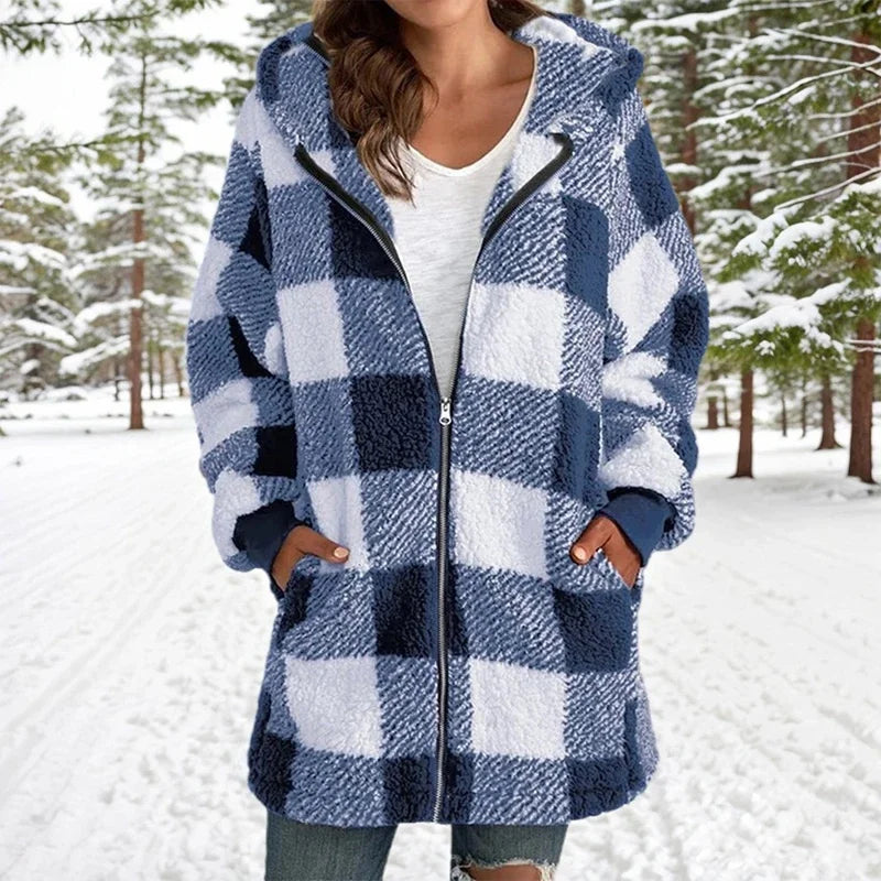 Lune London | Winter patchwork coat - Longer | | Hooded coat