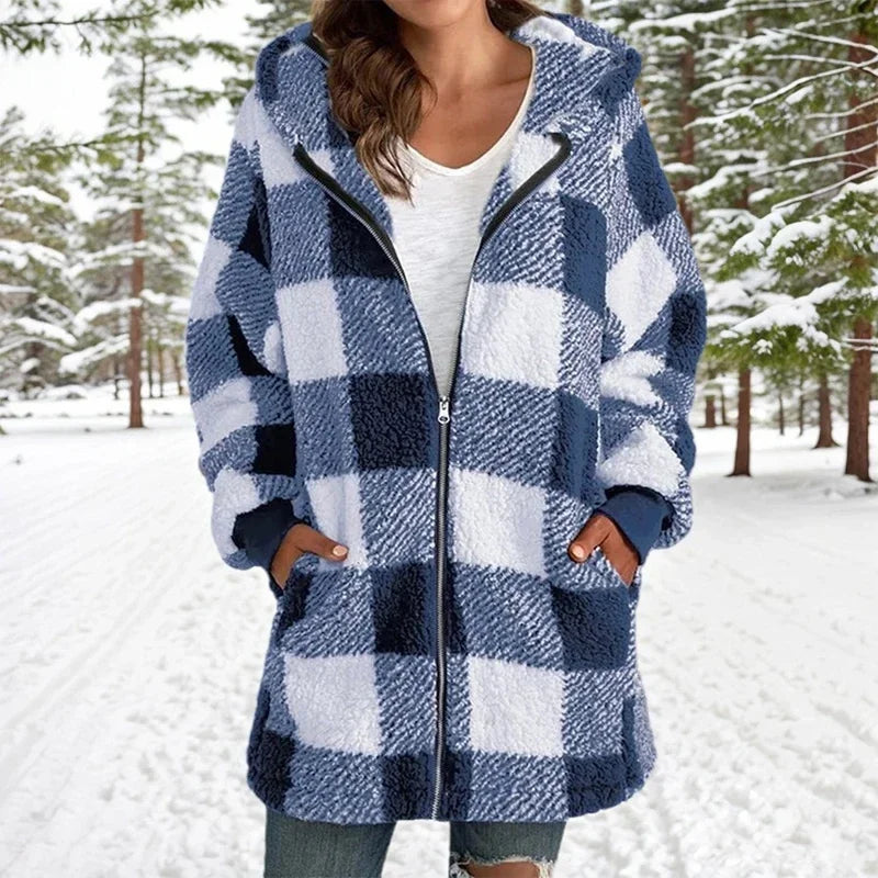 Lune London | Winter patchwork coat - Longer | | Hooded coat