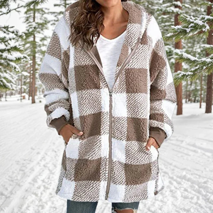 Lune London | Winter patchwork coat - Longer | | Hooded coat