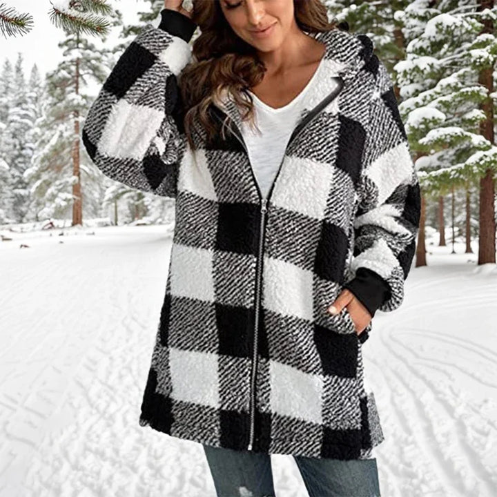 Lune London | Winter patchwork coat - Longer | | Hooded coat