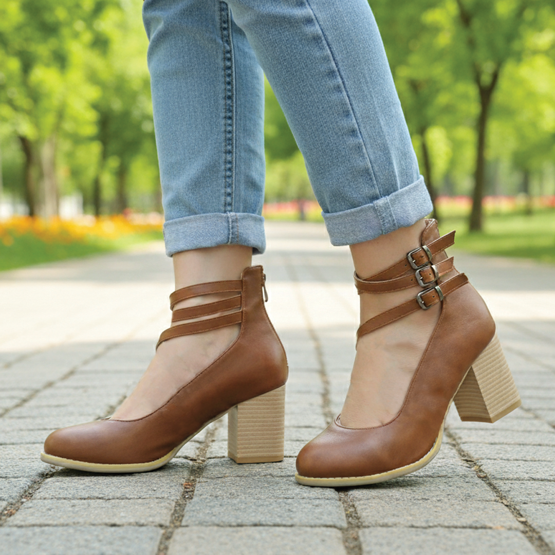 Lune London | Block heel ankle shoes