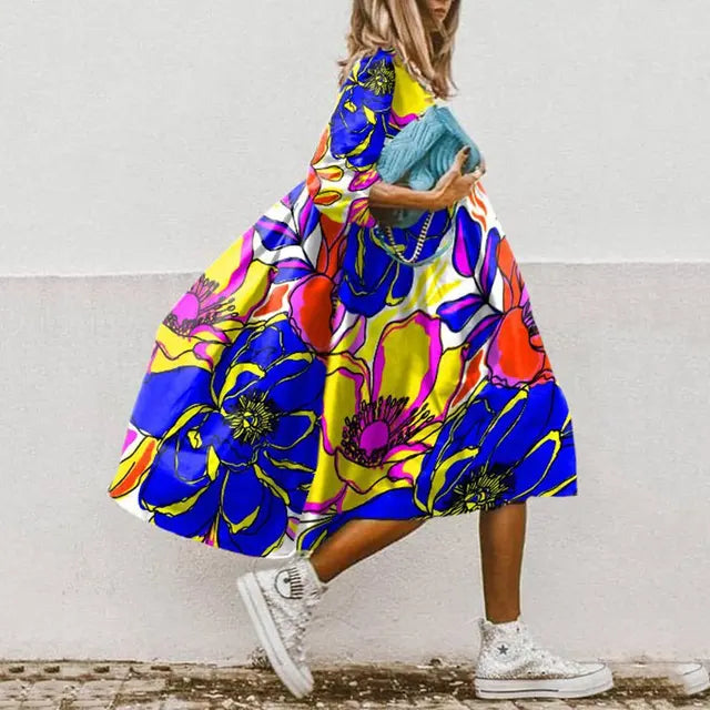 Lune London | Elegant Beach Dress with Print