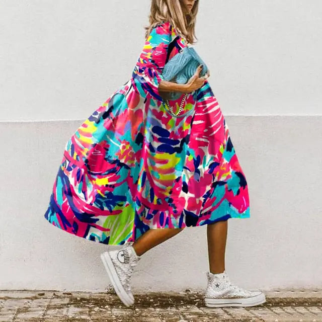 Lune London | Elegant Beach Dress with Print