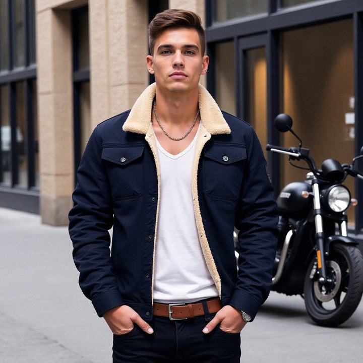 Lune London | Vintage Style Winter Bomber Jacket - Warm Lined for Leisure and Everyday