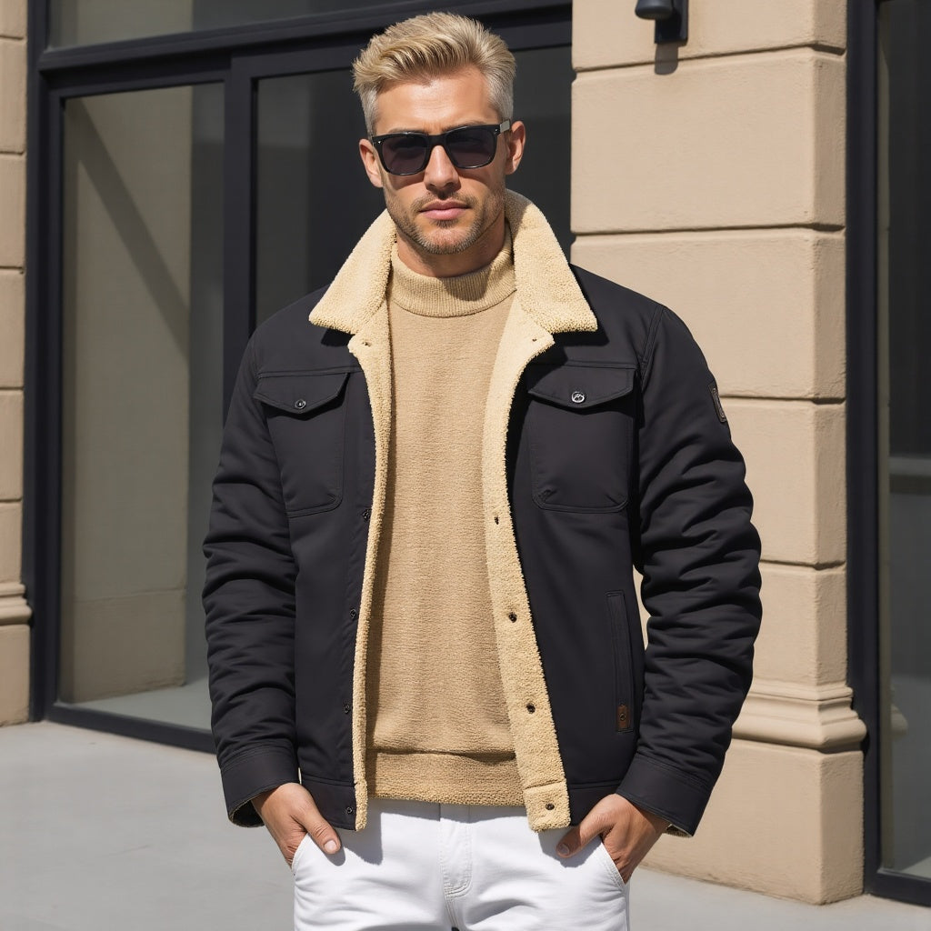 Lune London | Vintage Style Winter Bomber Jacket - Warm Lined for Leisure and Everyday