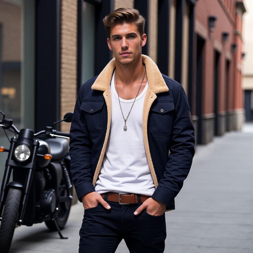 Lune London | Vintage Style Winter Bomber Jacket - Warm Lined for Leisure and Everyday