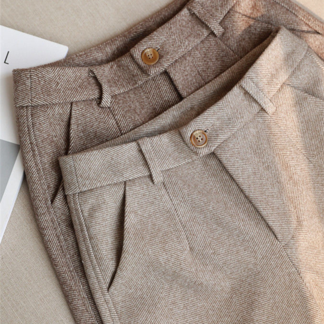 Lune London | Women's Pants with Herringbone Pattern for Versatile Clothing In All Seasons