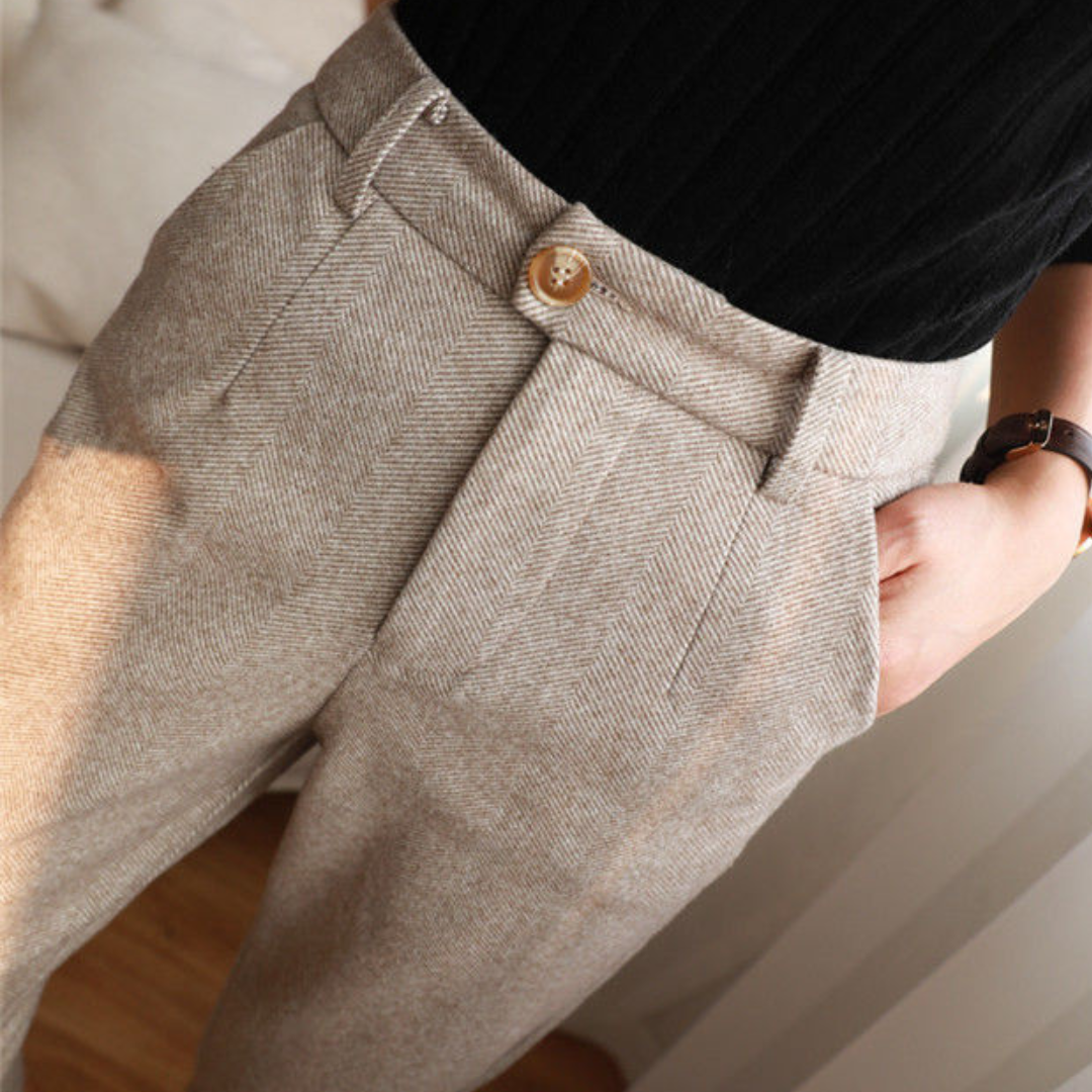 Lune London | Women's Pants with Herringbone Pattern for Versatile Clothing In All Seasons