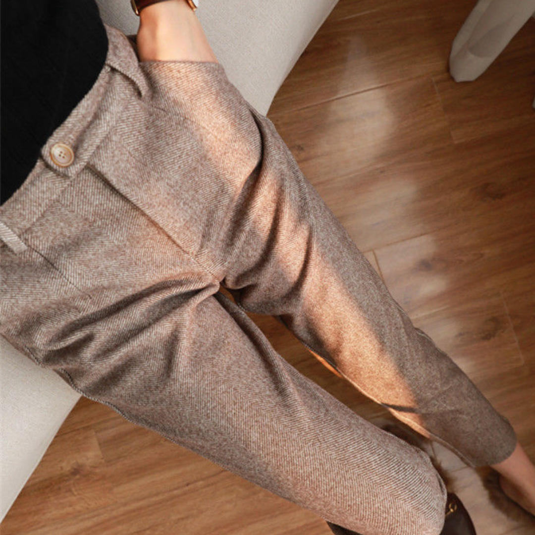 Lune London | Women's Pants with Herringbone Pattern for Versatile Clothing In All Seasons
