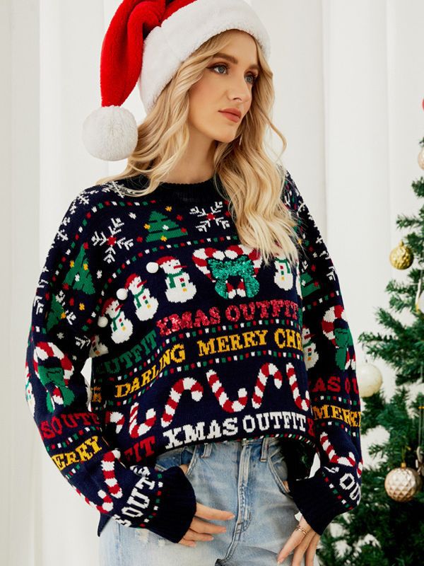 Lune London | Women's Faux Christmas Sweater - Built Festive Pattern