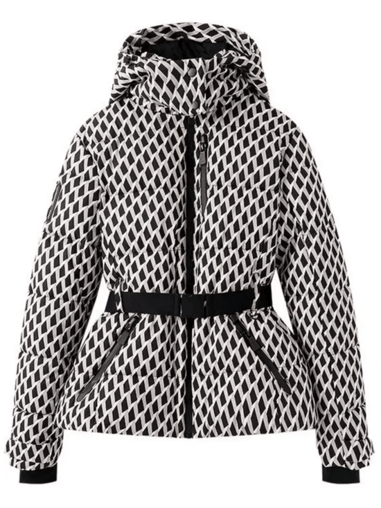 Lune London | Down jacket for women - With hood, belt - Winter