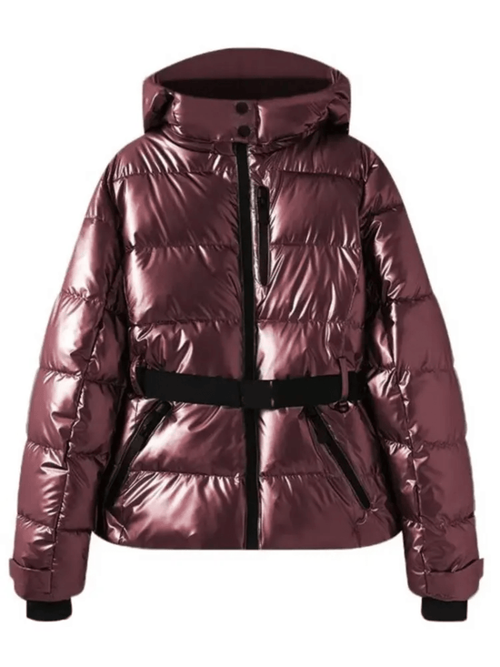 Lune London | Down jacket for women - With hood, belt - Winter