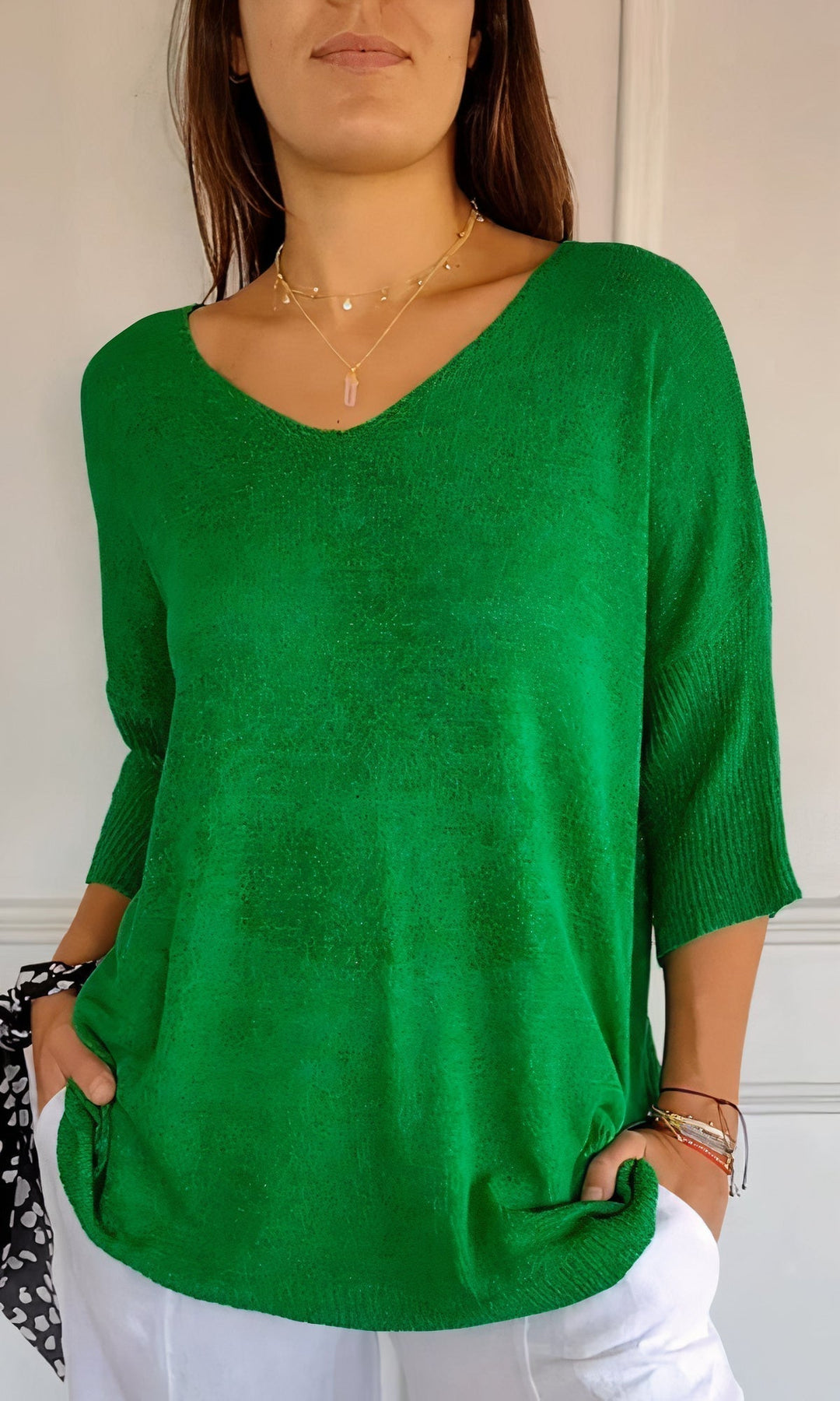 Lune London | Casual Knitted V-Neck Top