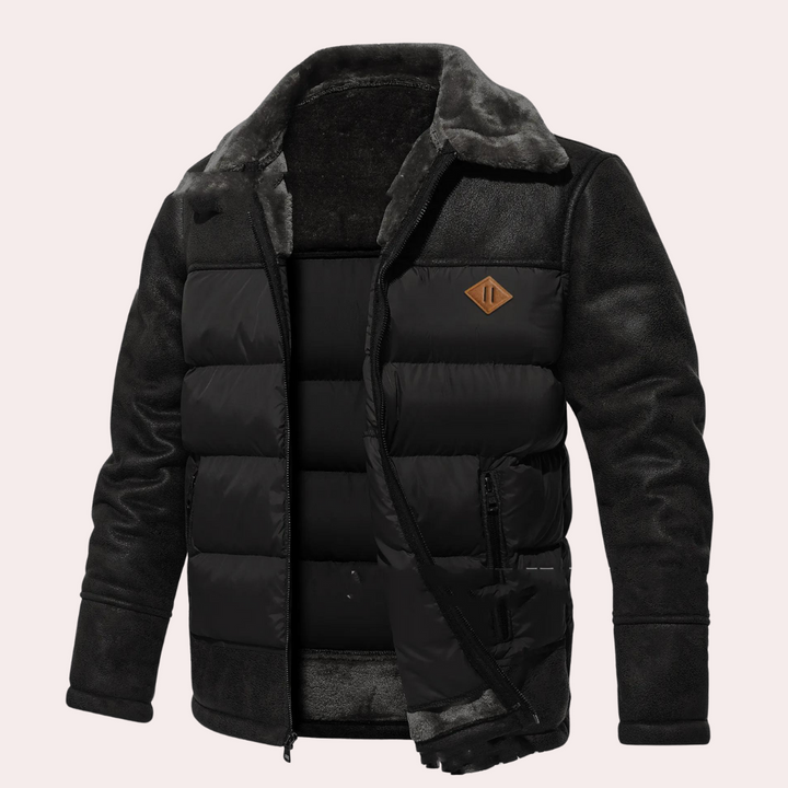 Lune London | Quilted hip-length winter jacket - Stand collar full zip jacket