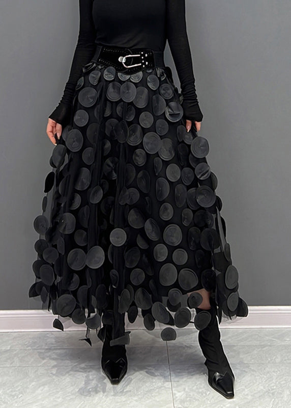Women's Skirt Made of Tulle & Polka Dot Material with Patchwork Design & Chic Look Lune London