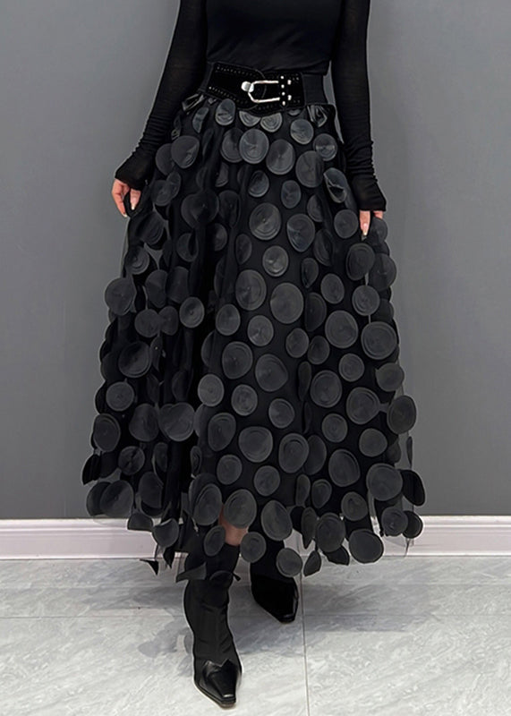 Women's Skirt Made of Tulle & Polka Dot Material with Patchwork Design & Chic Look Lune London