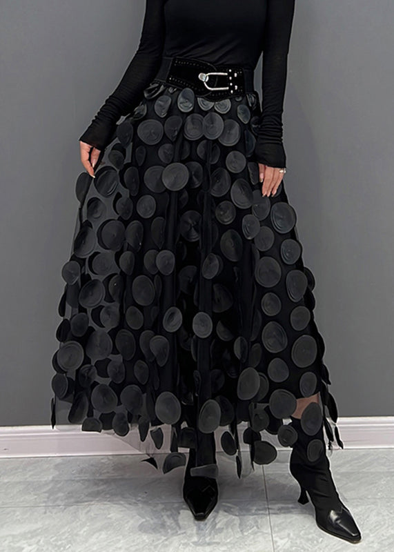 Women's Skirt Made of Tulle & Polka Dot Material with Patchwork Design & Chic Look Lune London