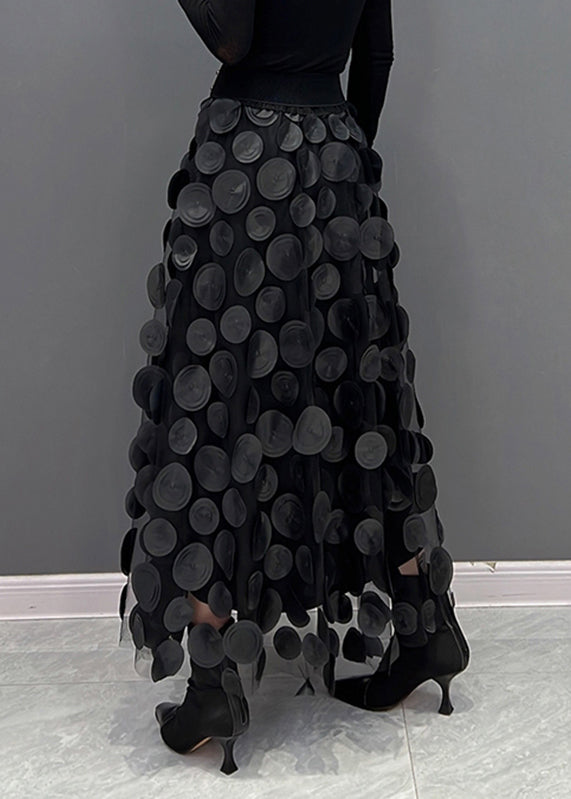 Women's Skirt Made of Tulle & Polka Dot Material with Patchwork Design & Chic Look Lune London