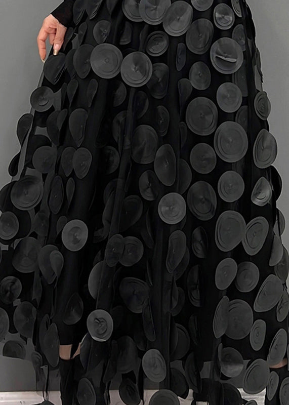 Women's Skirt Made of Tulle & Polka Dot Material with Patchwork Design & Chic Look Lune London