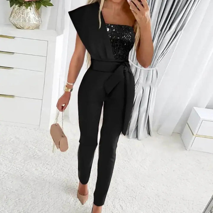 Lune London | Jumpsuit with Patchwork and Sparkling Sequins