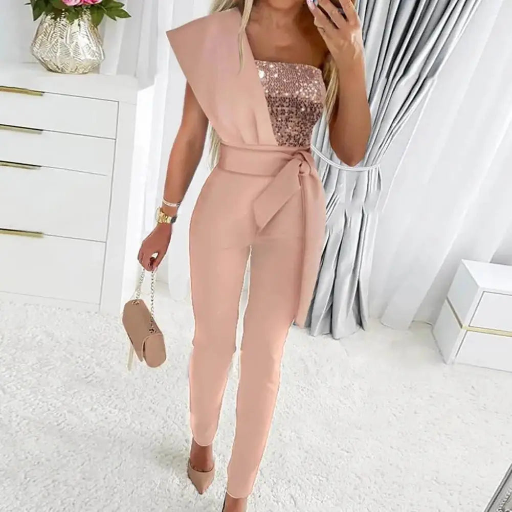 Lune London | Jumpsuit with Patchwork and Sparkling Sequins