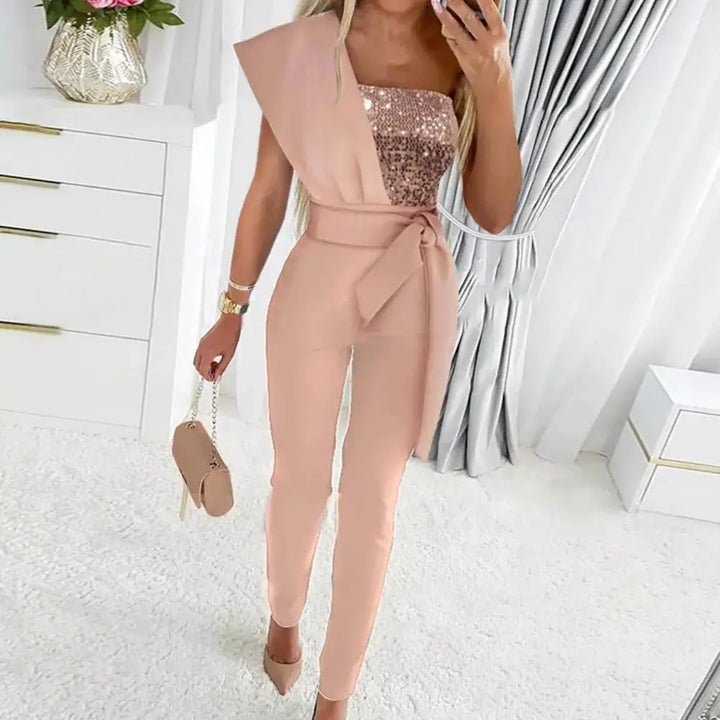 Lune London | Jumpsuit with Patchwork and Sparkling Sequins