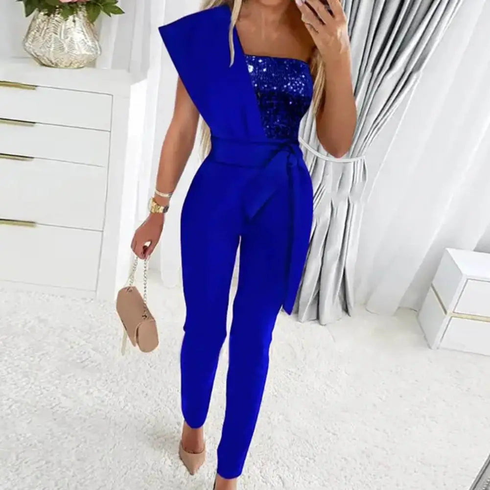 Lune London | Jumpsuit with Patchwork and Sparkling Sequins