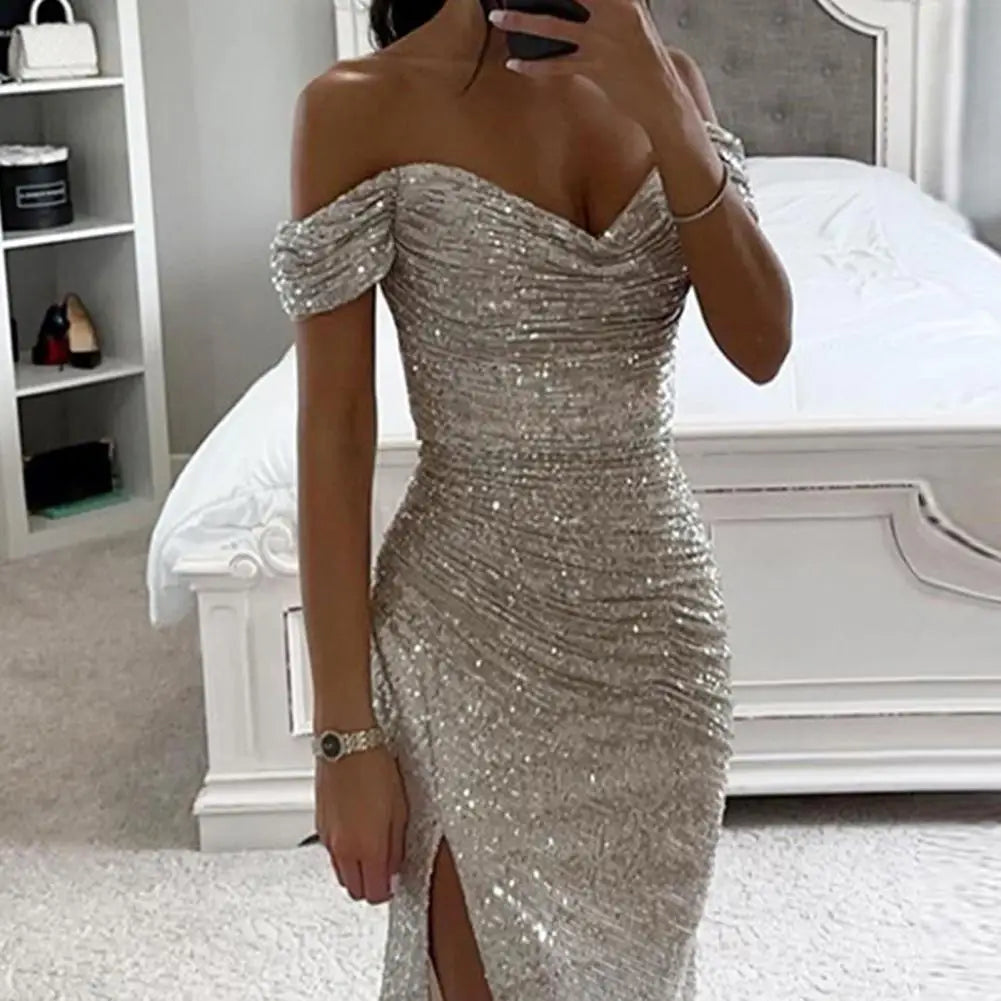 Lune London | Dress Elegant Off-Shoulder Evening Dress