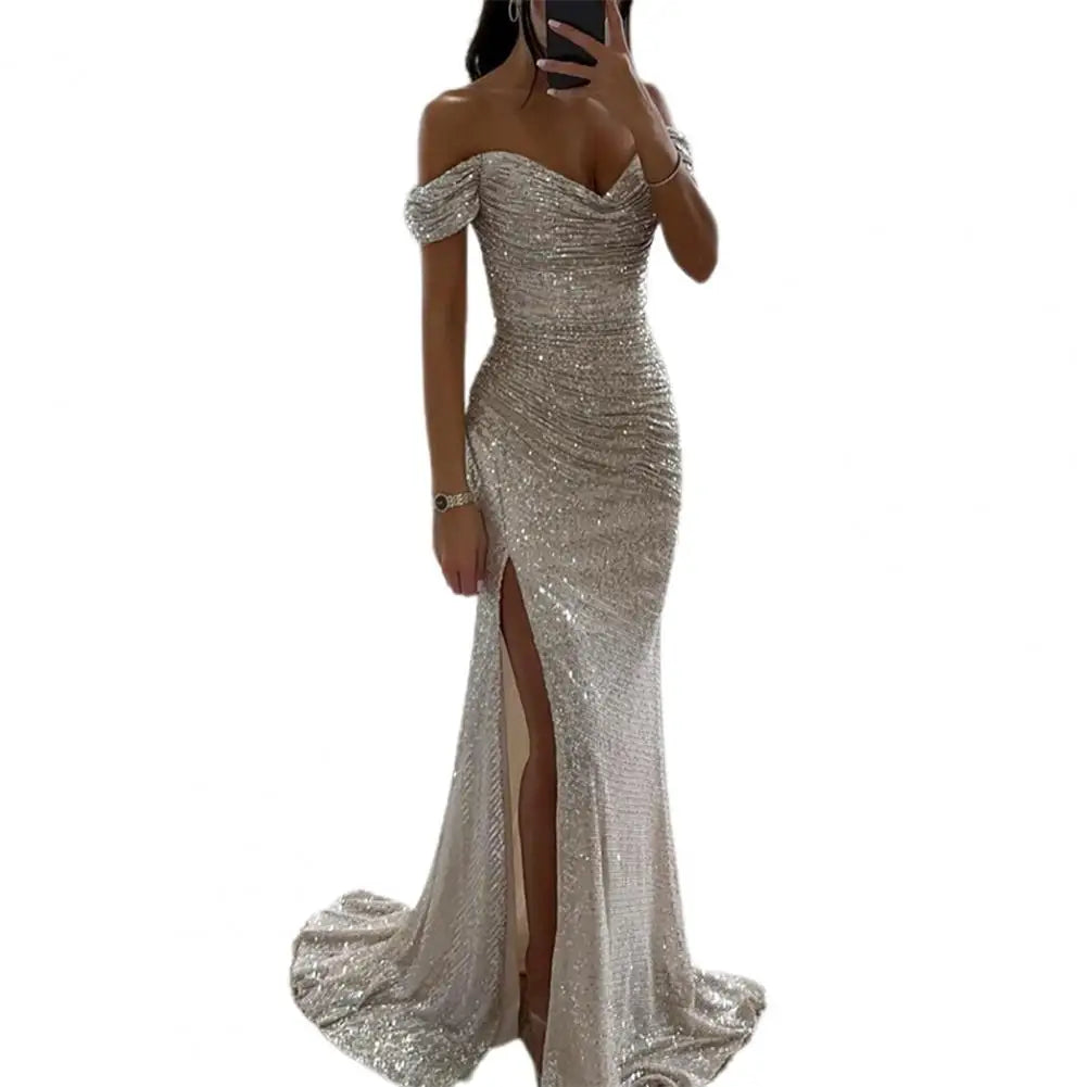 Lune London | Dress Elegant Off-Shoulder Evening Dress