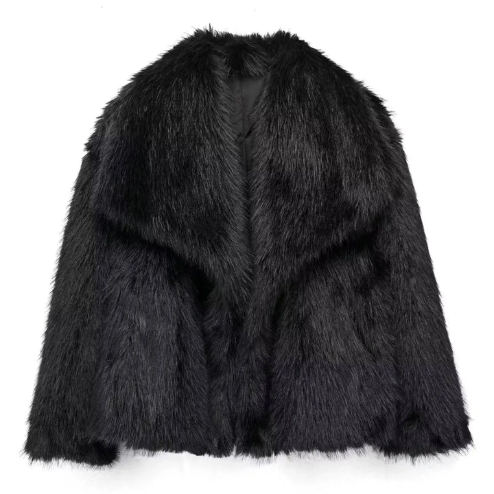 Lune London | Manteau d'hiver pour femmes - Manteau long en fausse fourrure