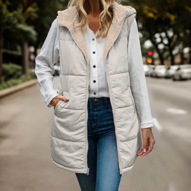 Lune London | Women's Vest with Fleece and Hood
