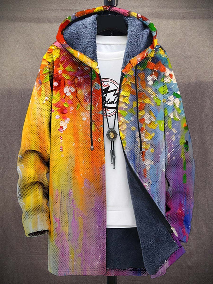 Lune London | Artistic cardigan with colorful brushstrokes