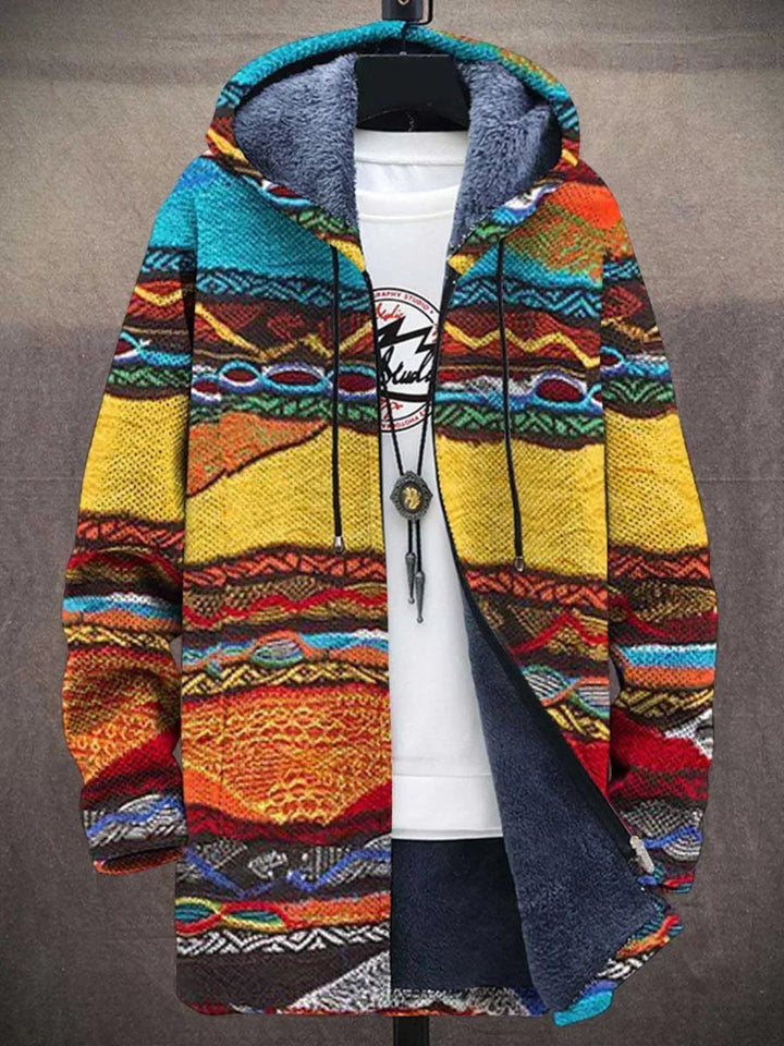 Lune London | Artistic cardigan with colorful brushstrokes