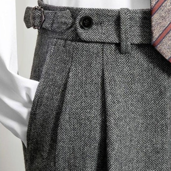 Lune London | Wool trousers with belt for men