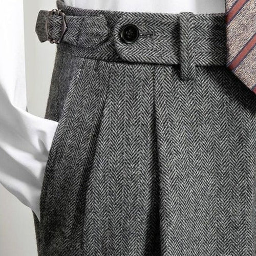 Lune London | Wool trousers with belt for men