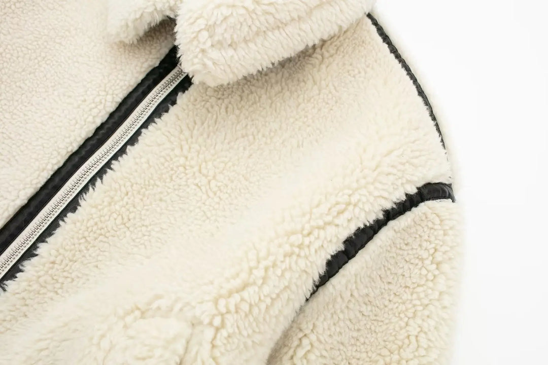 Lune London | Winter teddy biker jacket for stylish casual and urban outfits