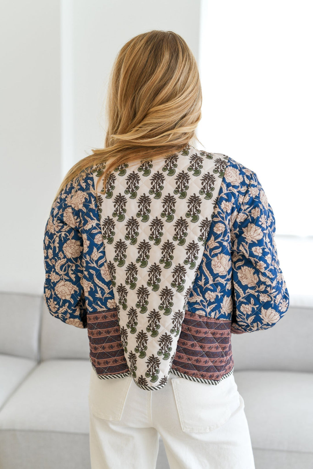 Lune London | Quilted Patchwork Jacket - Navy Multi