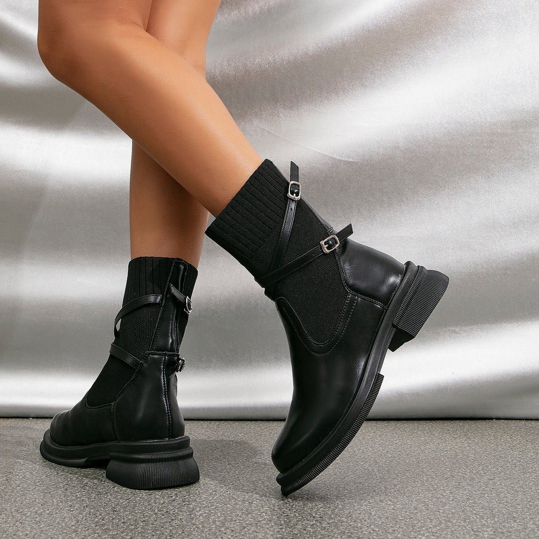 Lune London | Elegant Brown Ankle Boots with Wrap Straps