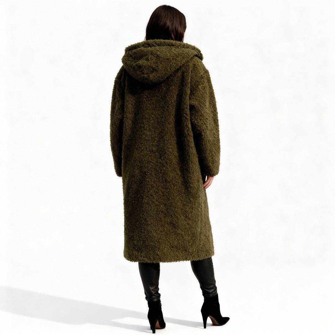 Lune London | Elegant Fleece Plush Coat Women Long
