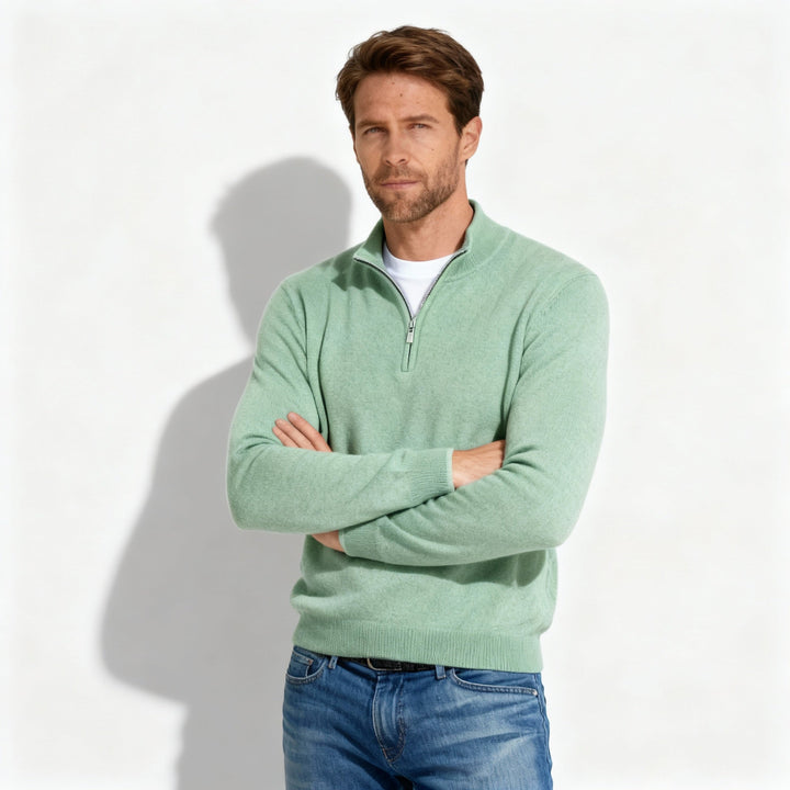 Lune London | V-Neck Zipper Pullover