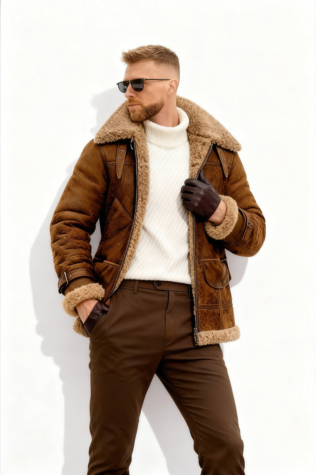 Lune London | Cozy Camel Padded Men's Flight Jacket