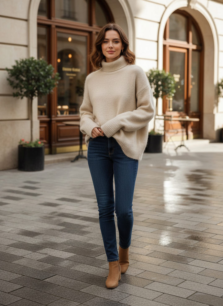 Lune London | Elegant Soft Cashmere Women's Turtleneck Sweater