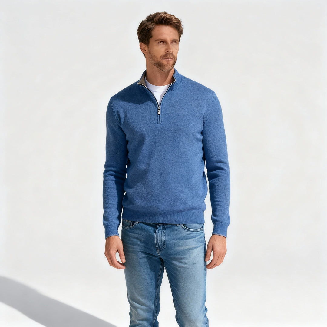 Lune London | V-Neck Zipper Pullover
