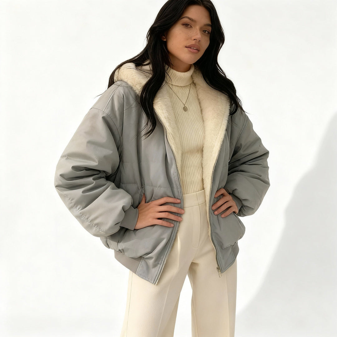 Lune London | Comfort Fit Oversized Thermal Fleece Winter Jacket Women