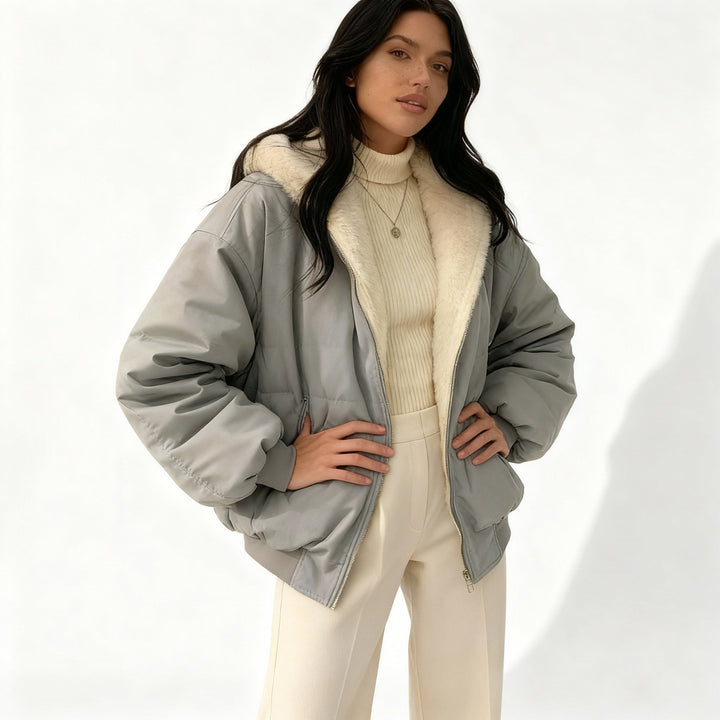 Lune London | Comfort Fit Oversized Thermal Fleece Winter Jacket Women